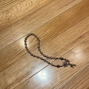 Necklace rose gold and pink beads